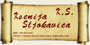 Ksenija Šljokavica vizit kartica